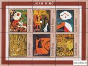 *Známky Guinea Bissau 2001 Umenie Miró MNH hárček - Kliknutím na obrázok zatvorte -